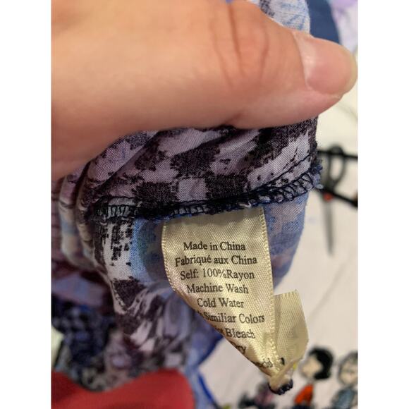 Anthropologie Porridge Blue Patchwork Mini Dress Size Medium - Picture 4 of 7